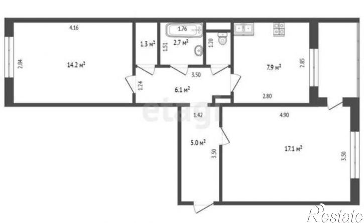 2-комн квартира ул Машиностроительная, 124,  д. 124