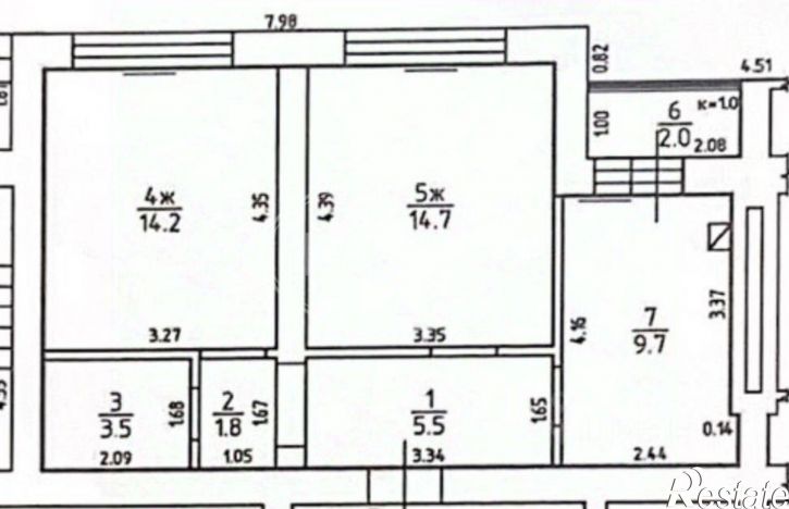 2-комн квартира улица Маршала Новикова, 13,  д. 13