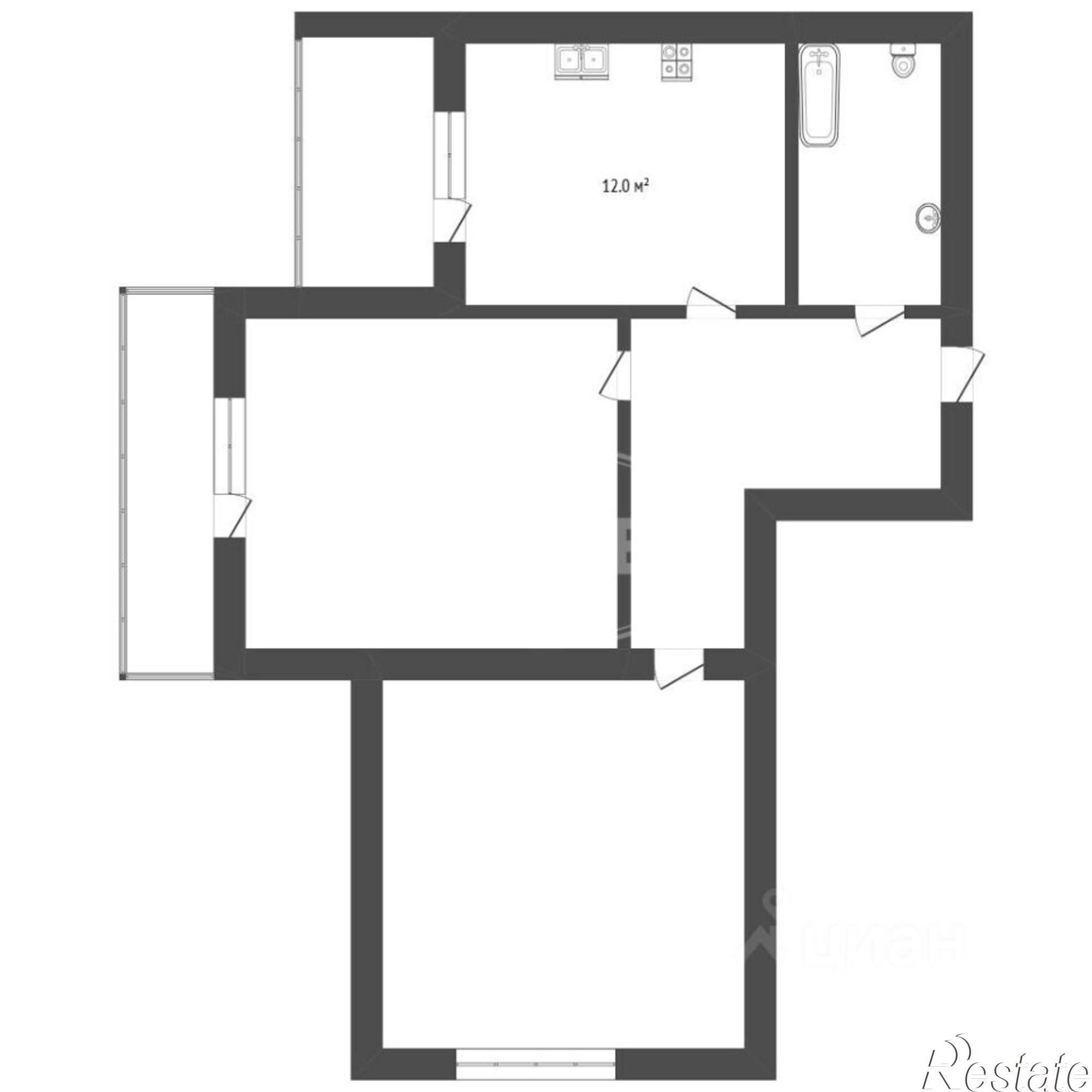 Купить квартиру за 8 120 000 рублей на Печатная улица, 21Б