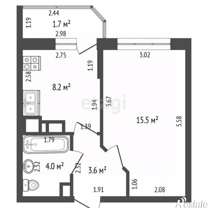 1-комн квартира Тихорецкий проезд, 5 к1,  д. 5 к1