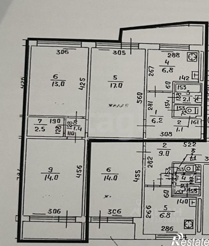 3-комн квартира