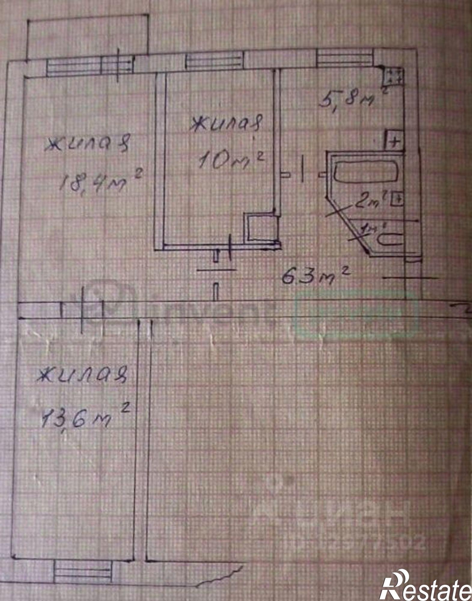 Купить квартиру за 5 900 000 рублей на улица Александра Невского, 43А