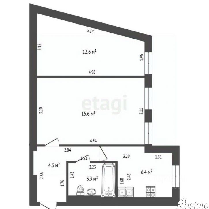 2-комн квартира