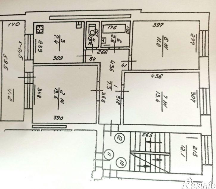 3-комн квартира Черепичный переулок, 11,  д. 11