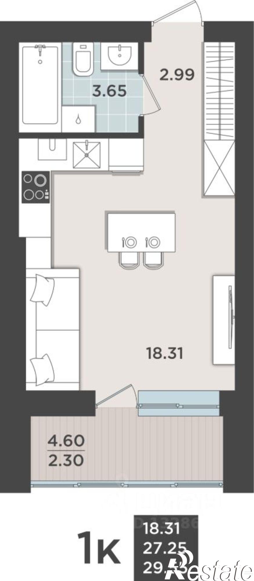 Купить квартиру за 5 360 000 рублей на Арсенальная улица, 31 к2