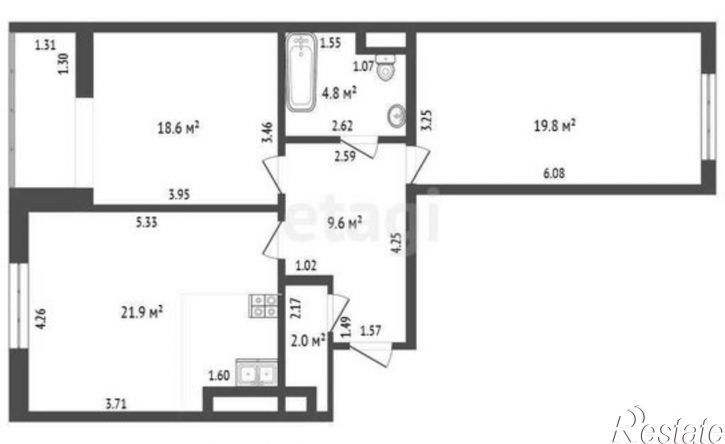 2-комн квартира Ростовская улица, 4,  д. 4