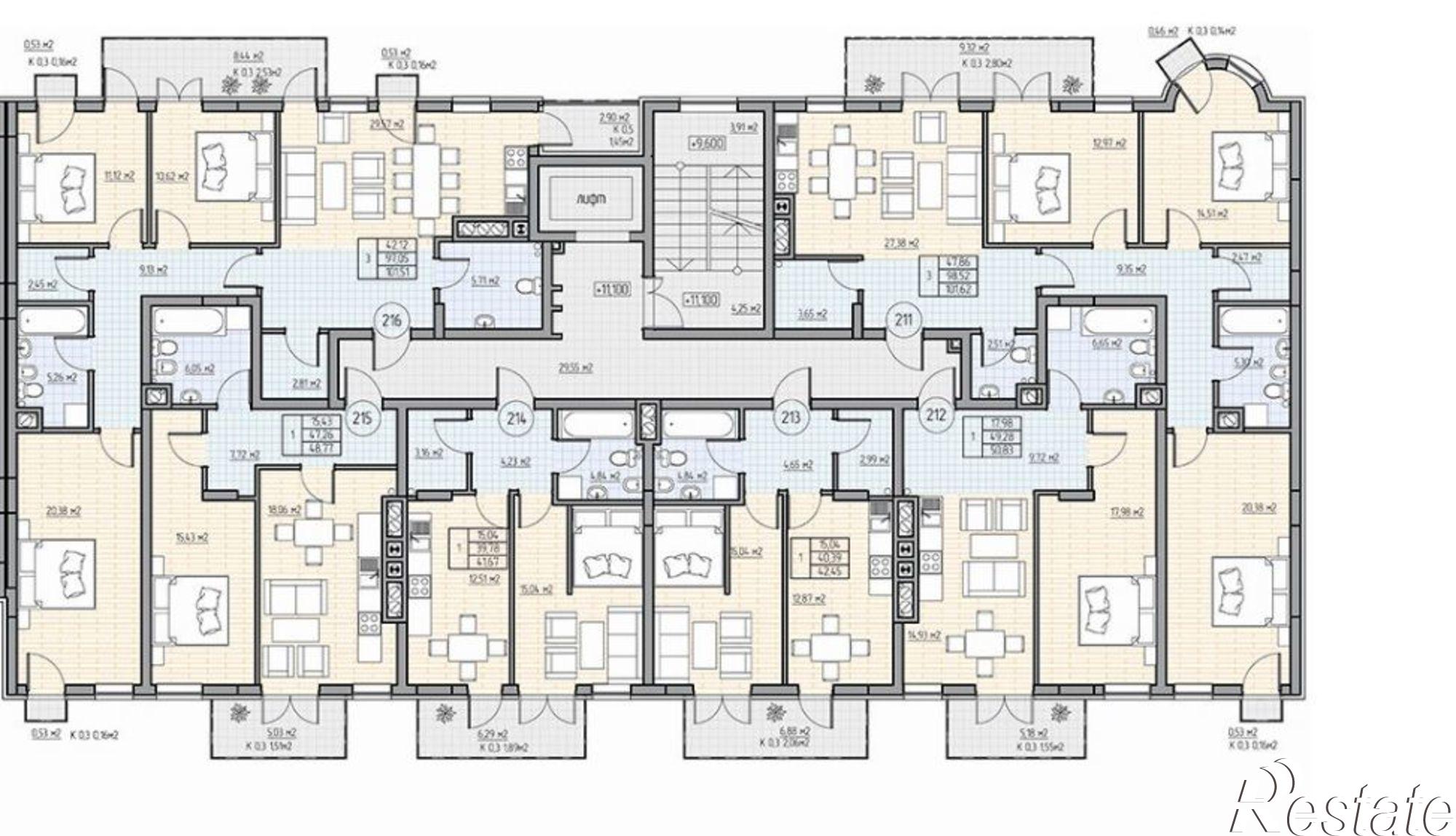 Купить квартиру за 12 773 100 рублей на проспект Калинина, 111Б