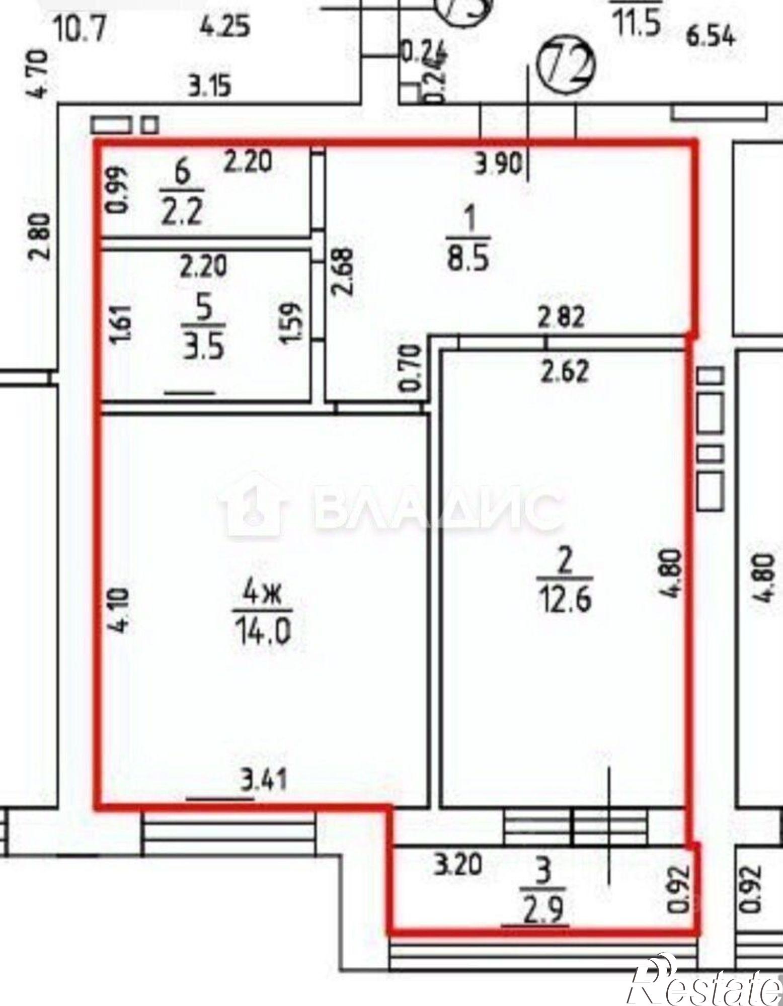 Купить квартиру за 4 100 000 рублей на Борисовский бульвар, 17 к1