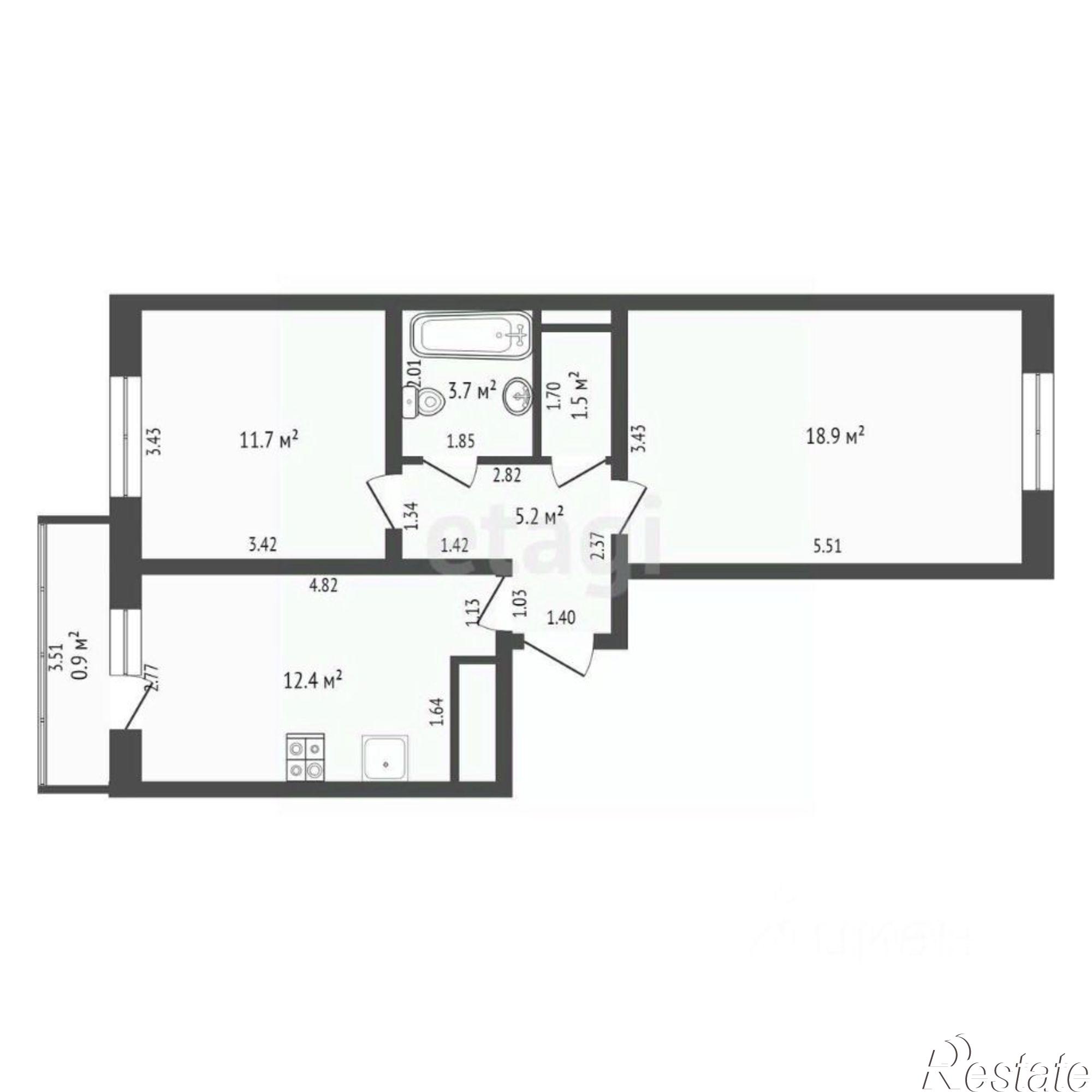 Купить квартиру за 9 000 000 рублей на ул Пригородная, 13 2