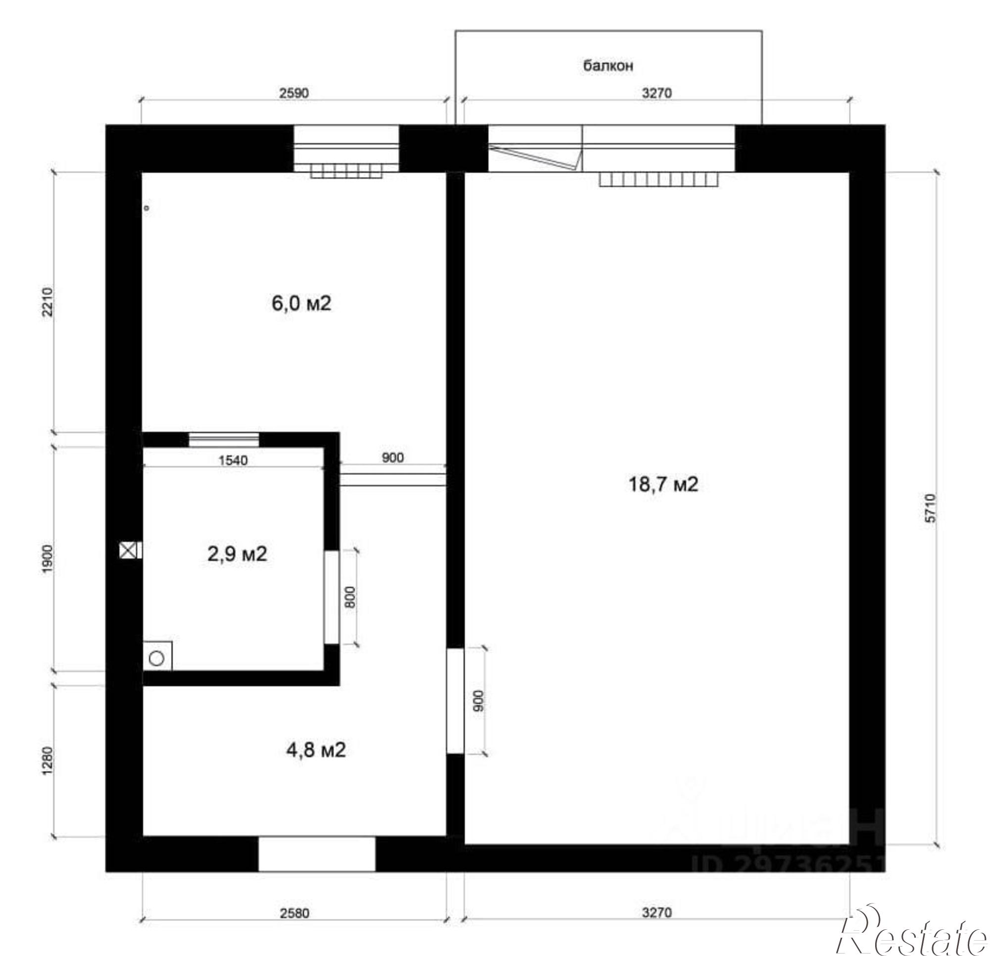 Купить квартиру за 3 200 000 рублей на Батальная улица, 61