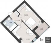 1-комн, 41 кв м, этаж 3/10 Арсенальная улица, 31 к3