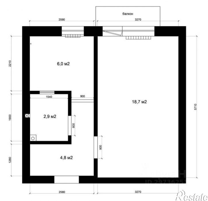 1-комн квартира Батальная улица, 61,  д. 61