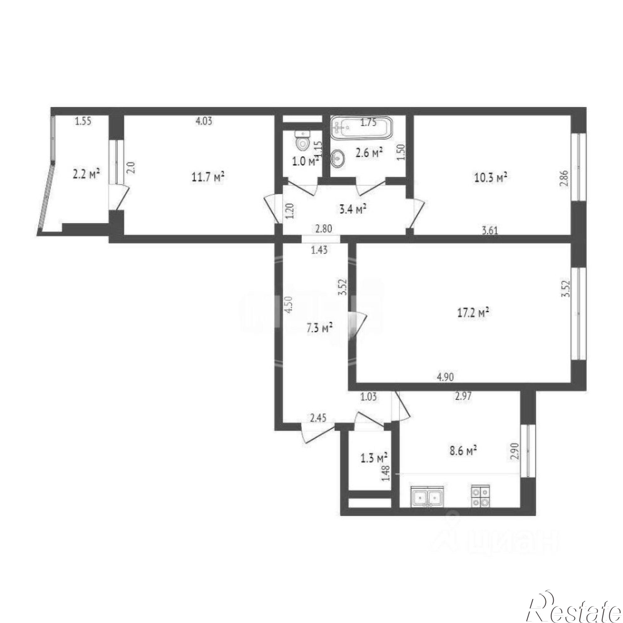 Купить квартиру за 5 500 000 рублей на улица Лилии Иванихиной, 12