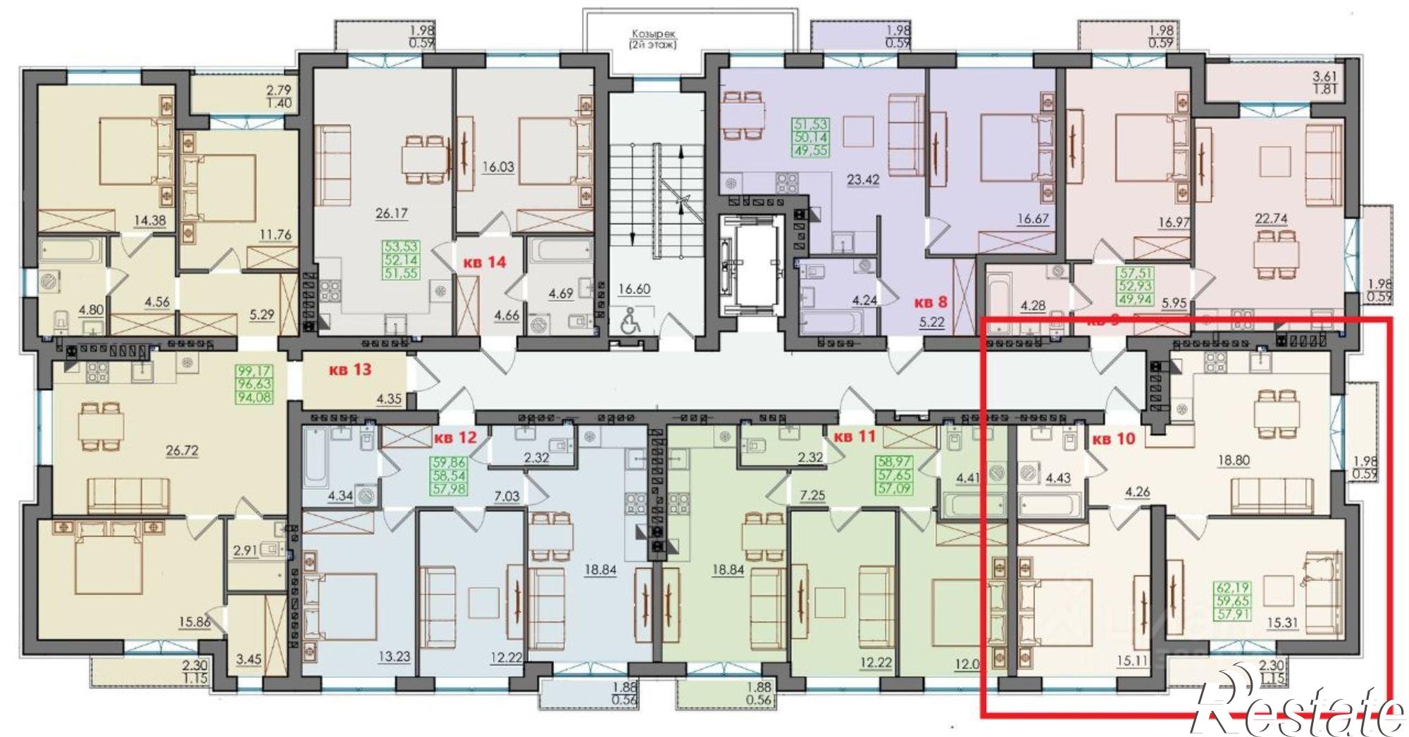 Купить квартиру за 10 737 000 рублей на Воздушная улица, 70