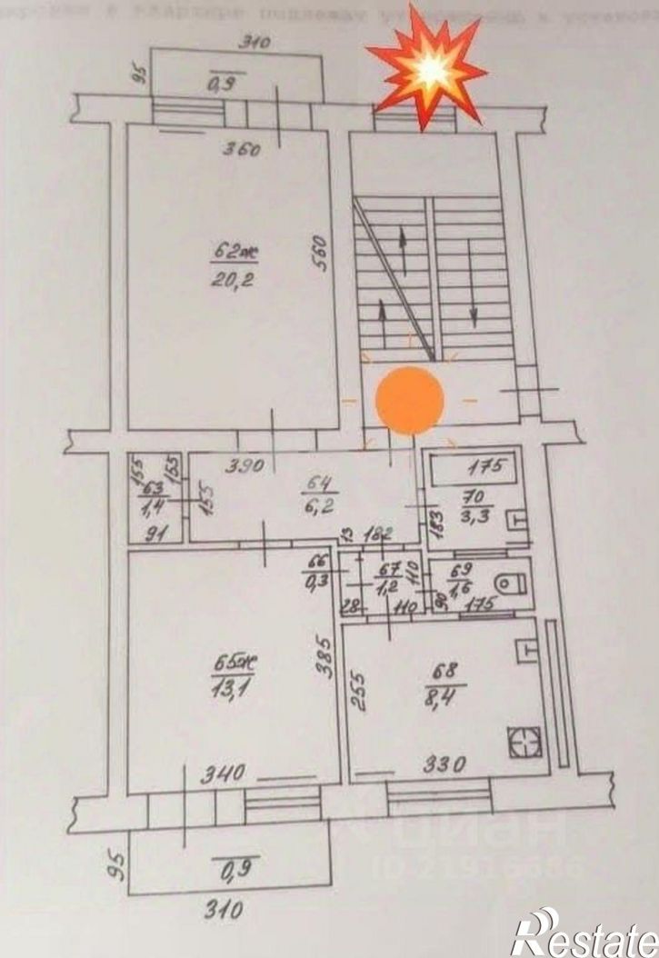 2-комн квартира Ленинский проспект, 57,  д. 57