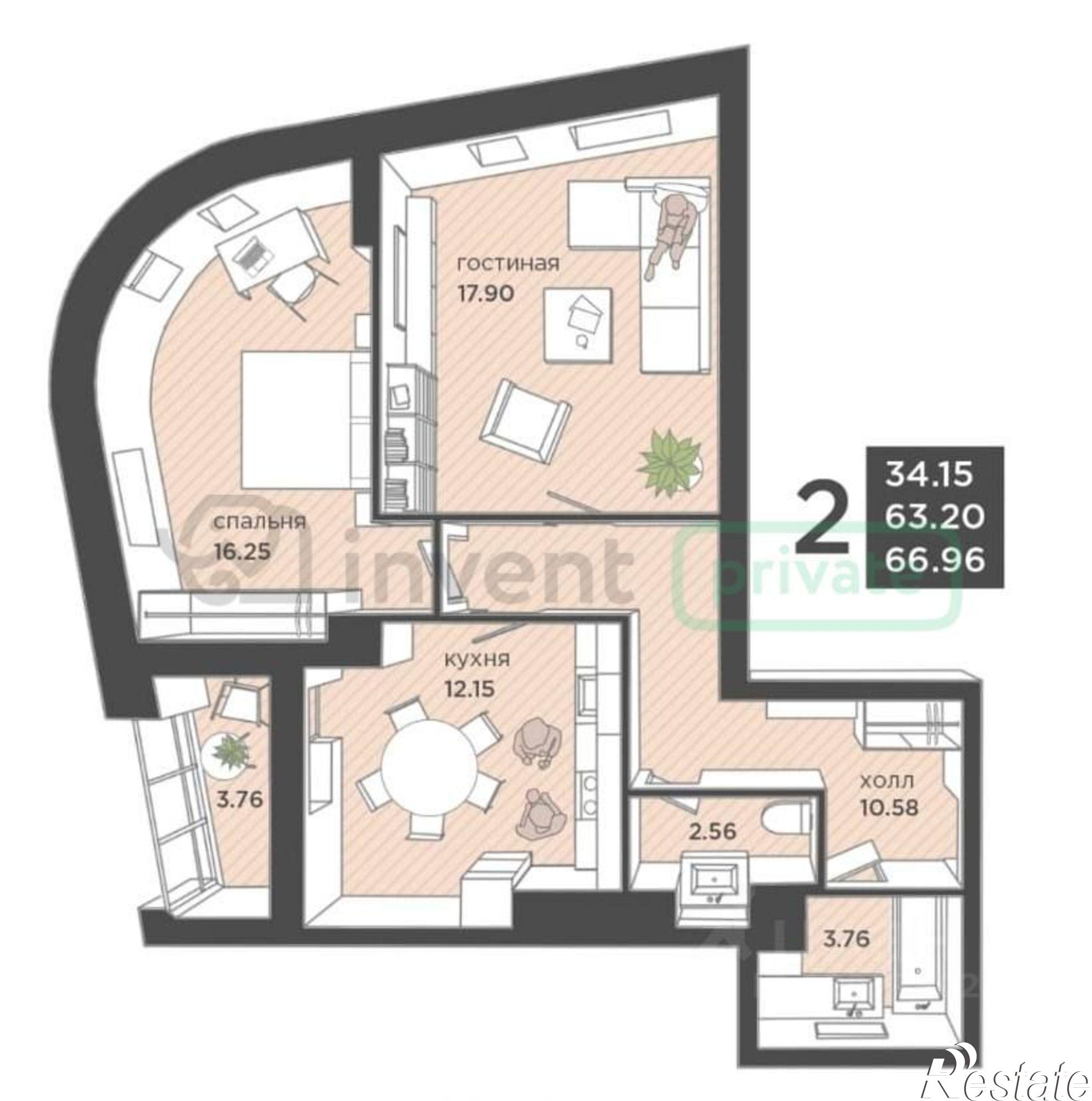 Купить квартиру за 10 400 000 рублей на улица Гайдара, 90