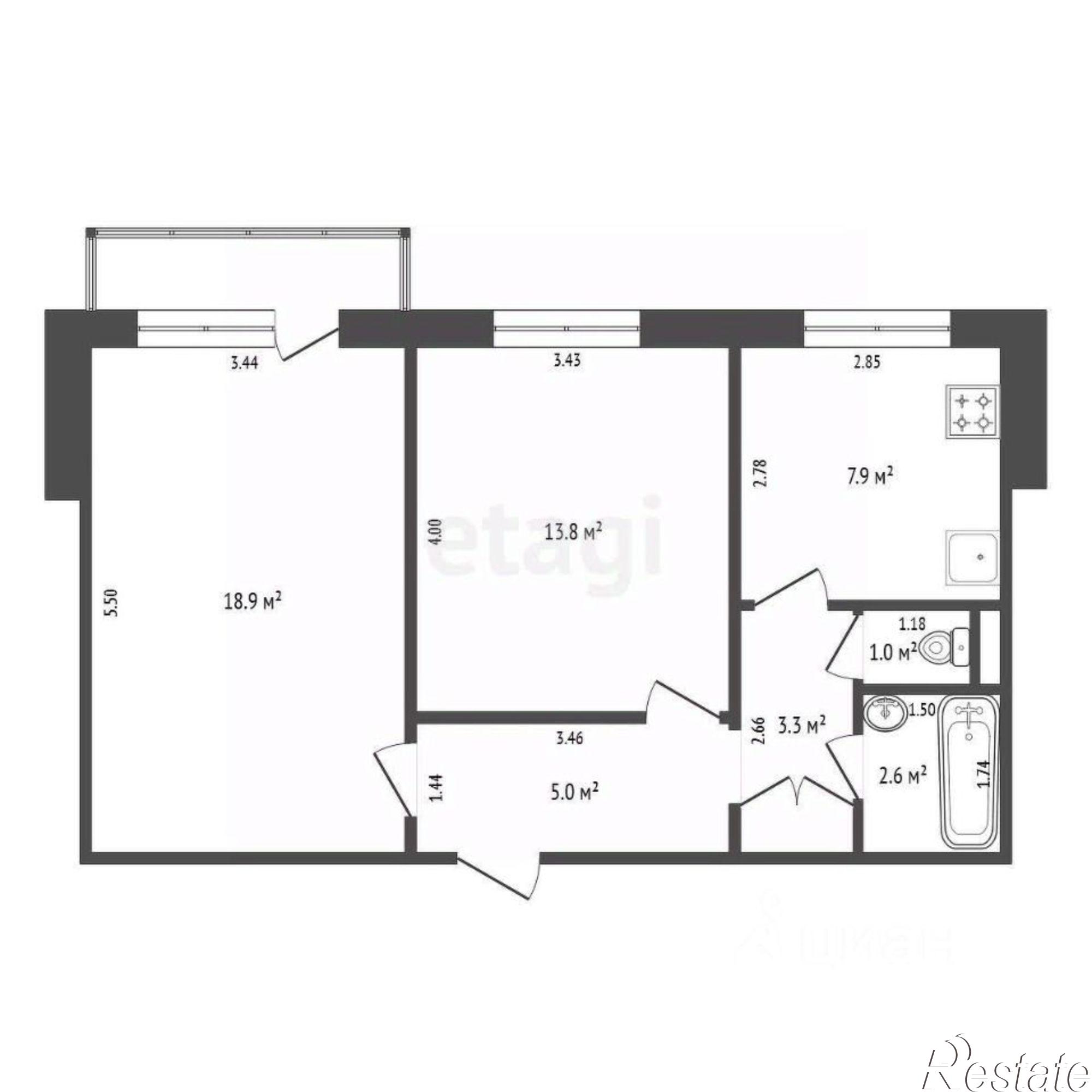 Купить квартиру за 4 650 000 рублей на Л.Шевцовой б-р, 76