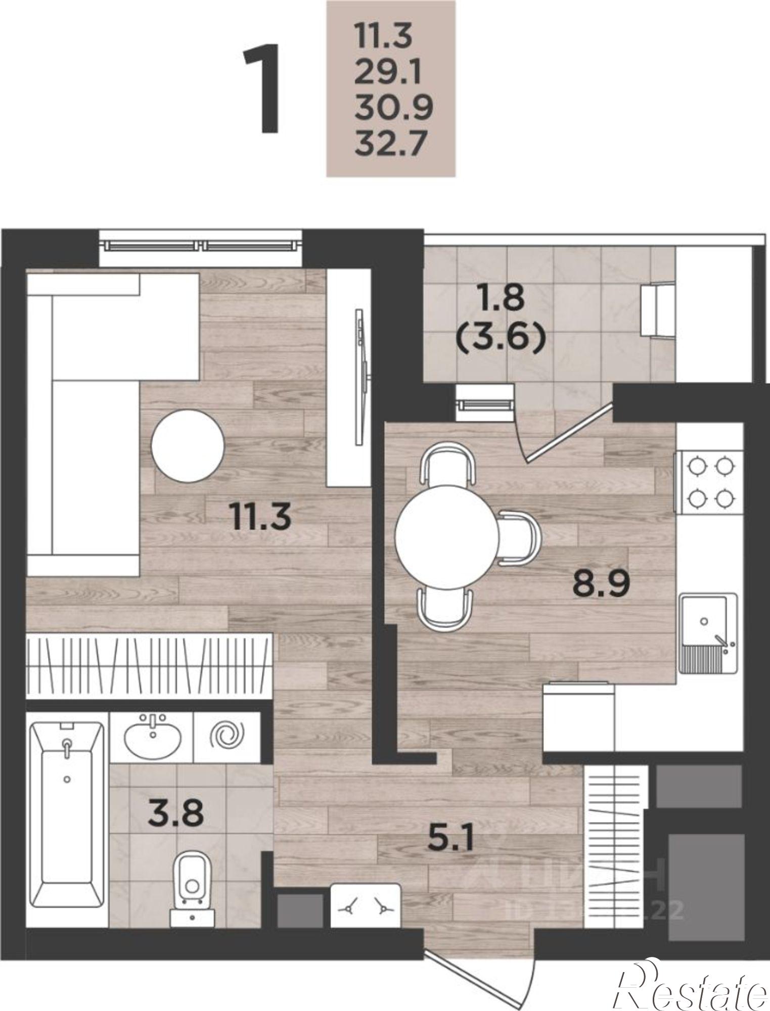Купить квартиру за 4 236 390 рублей на ул Миргородская, 2