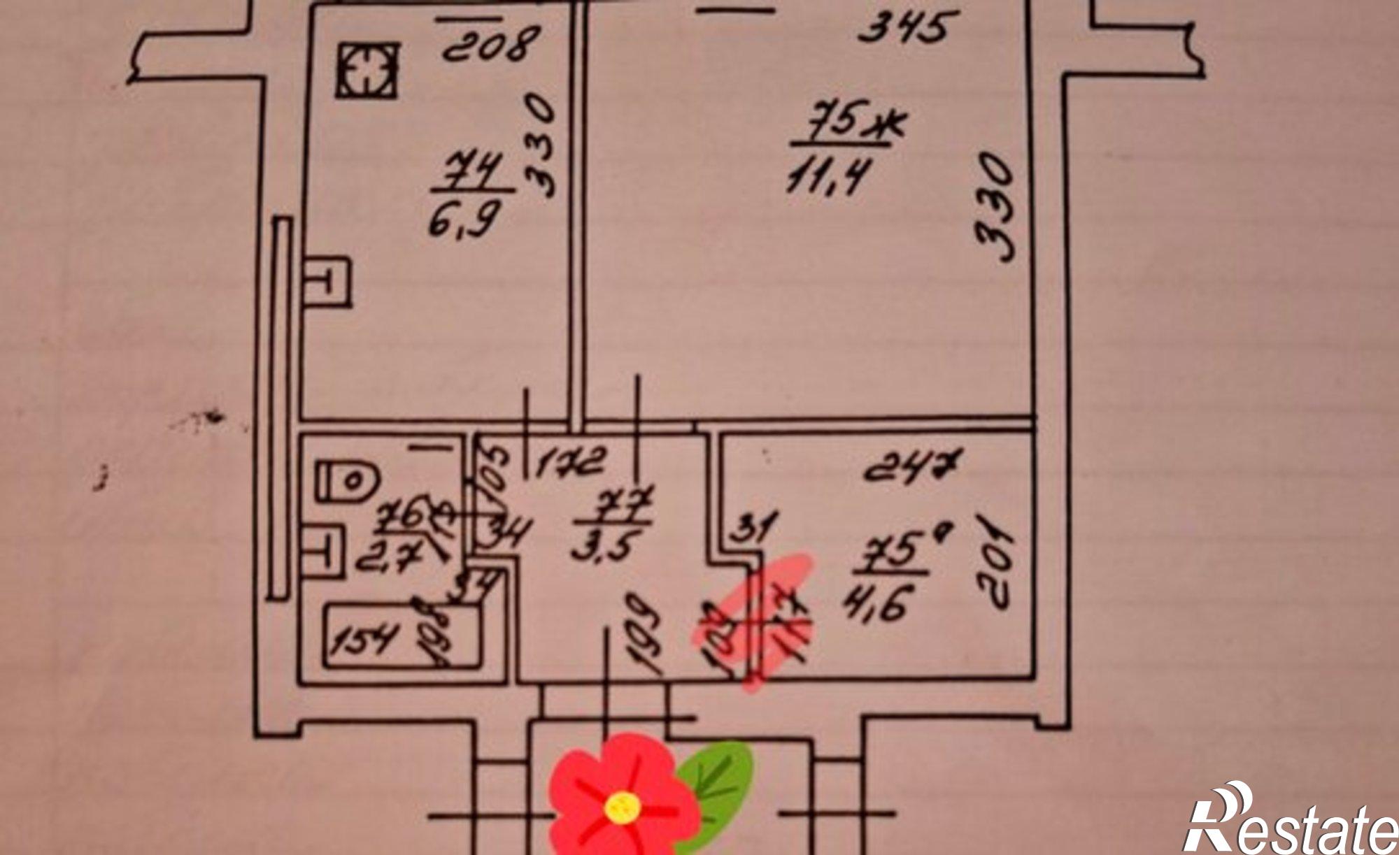 Купить квартиру за 3 850 000 рублей на Киевская улица, 74Д