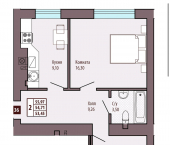 2-комн, 55 кв м, этаж 5/10 Иркутская улица, д.6