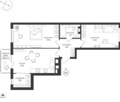 2-комн, 65 кв м, этаж 3/9 1-я Большая Окружная улица, 5