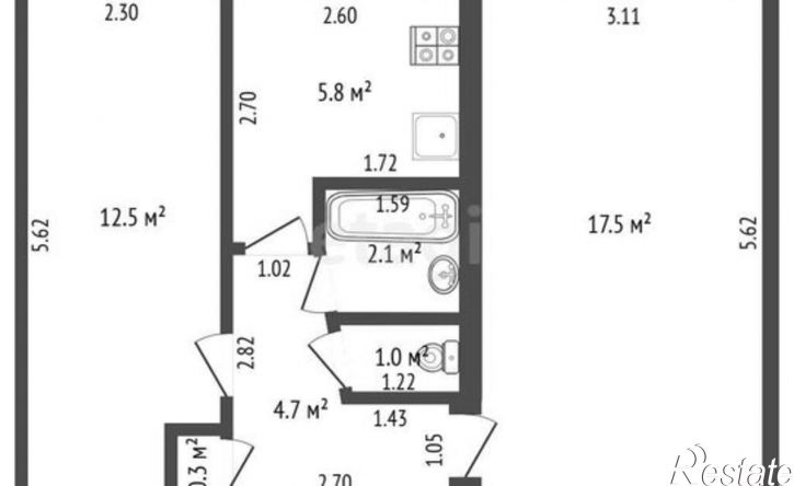 2-комн квартира улица Кирова, 83,  д. 83