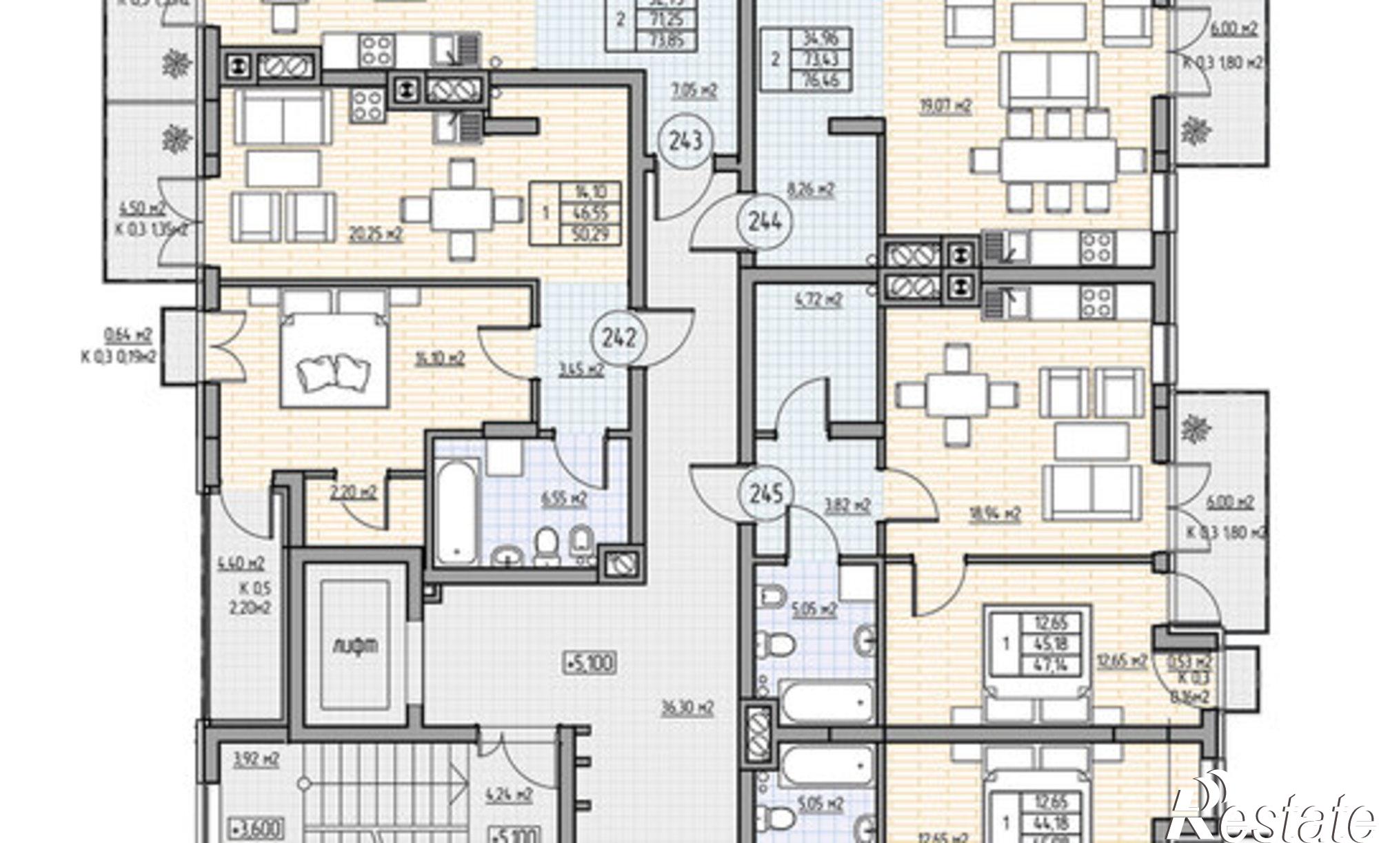 Купить квартиру за 20 682 500 рублей на пр-кт Калинина, 113