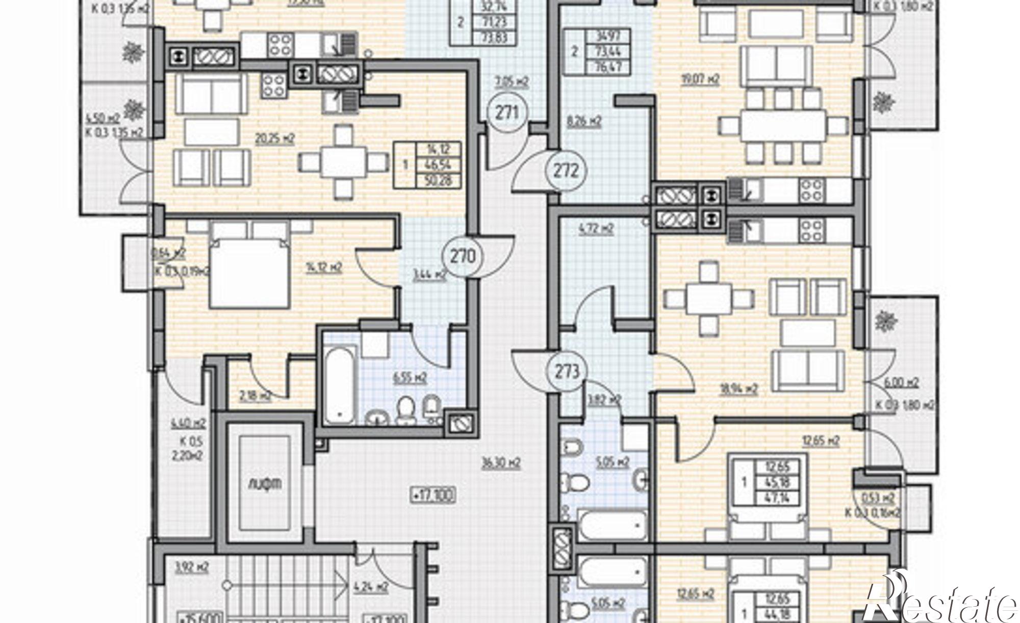 Купить квартиру за 12 860 100 рублей на пр-кт Калинина, 113