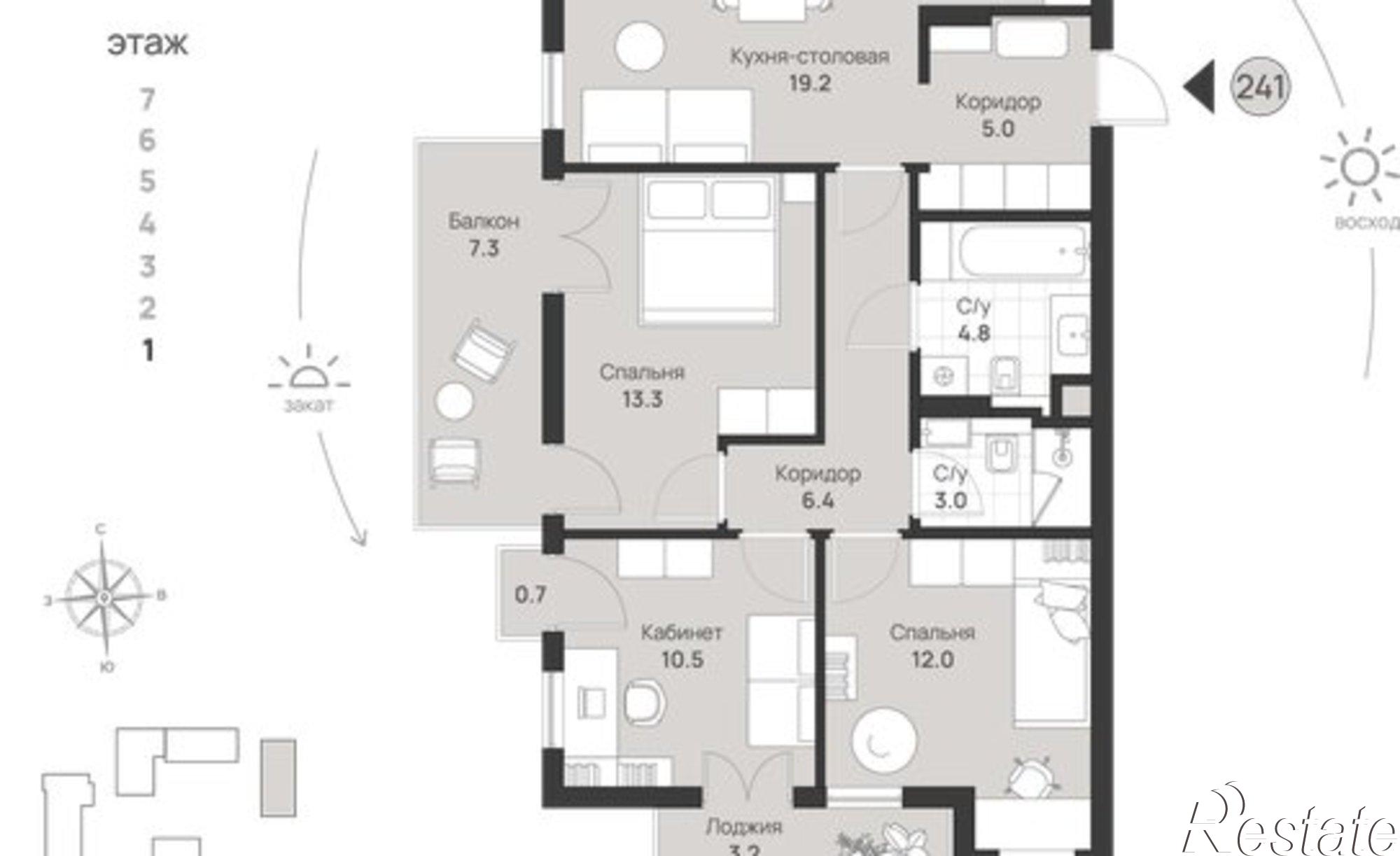 Купить квартиру за 20 360 300 рублей на пр-кт Калинина, 113