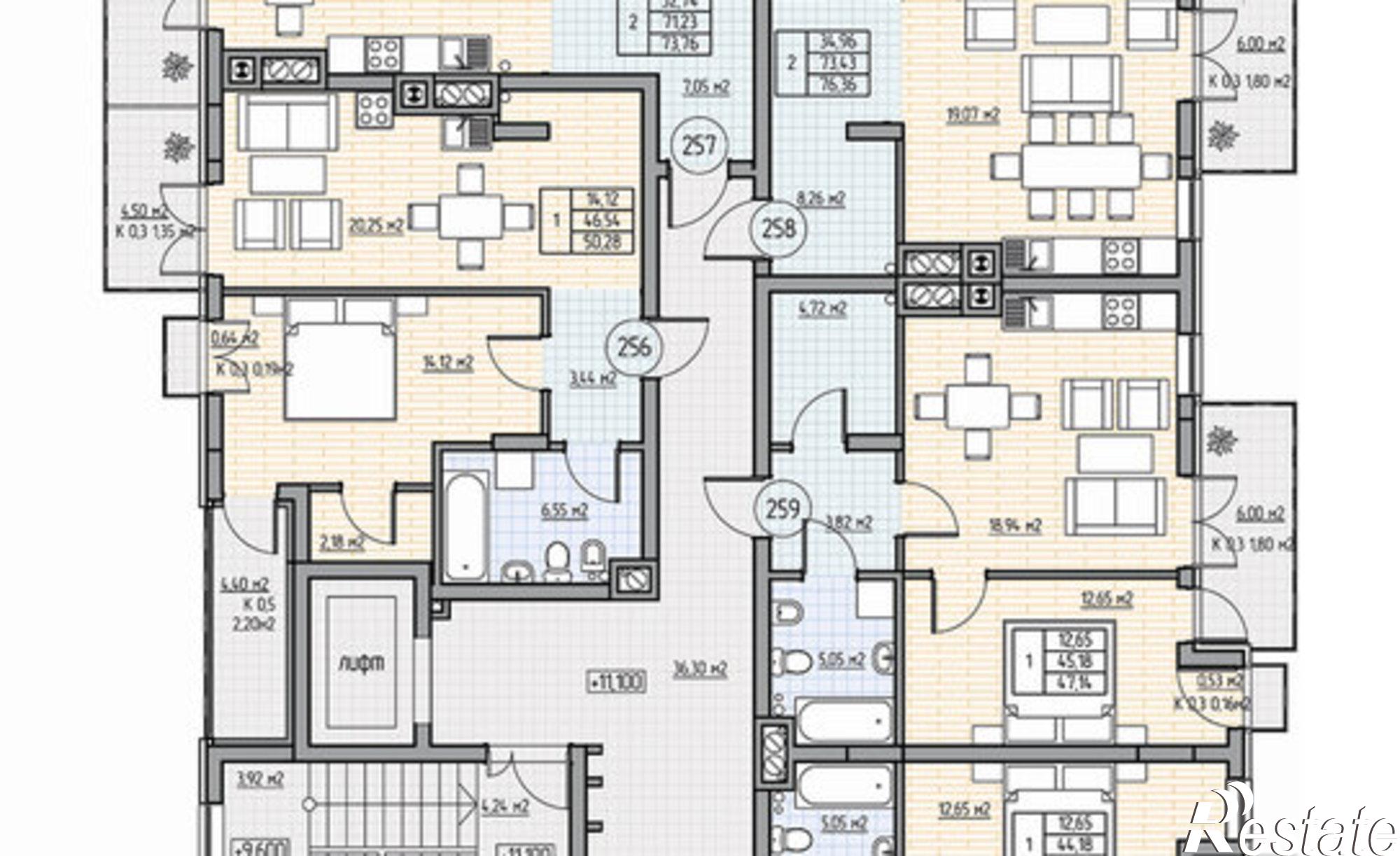 Купить квартиру за 20 782 100 рублей на пр-кт Калинина, 113