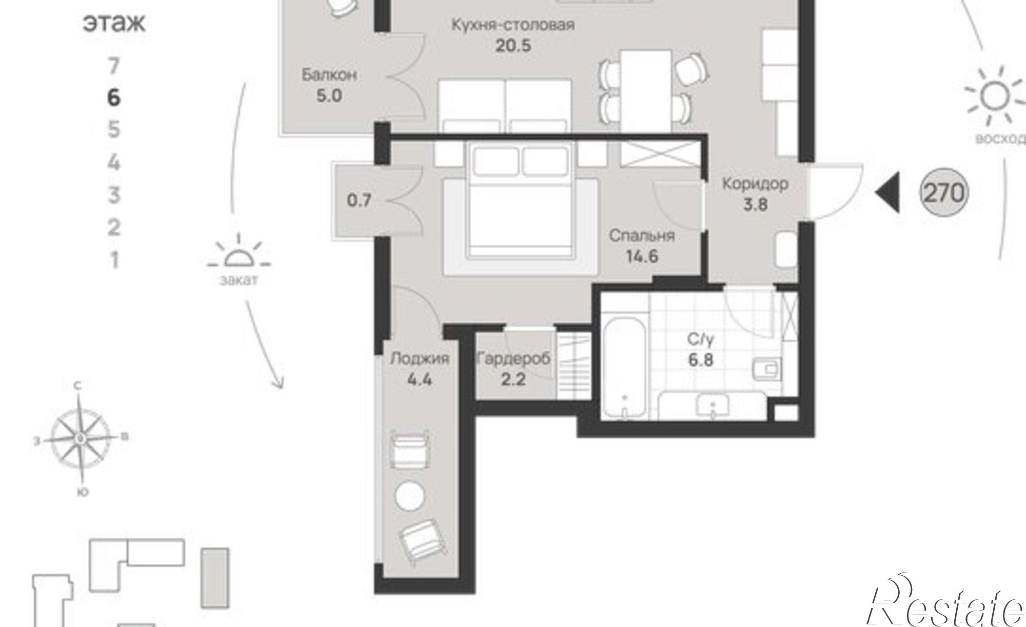 Купить квартиру за 13 815 800 рублей на пр-кт Калинина, 113