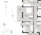 3-комн, 87кв м, этаж 5/7 пр-кт Калинина, 113