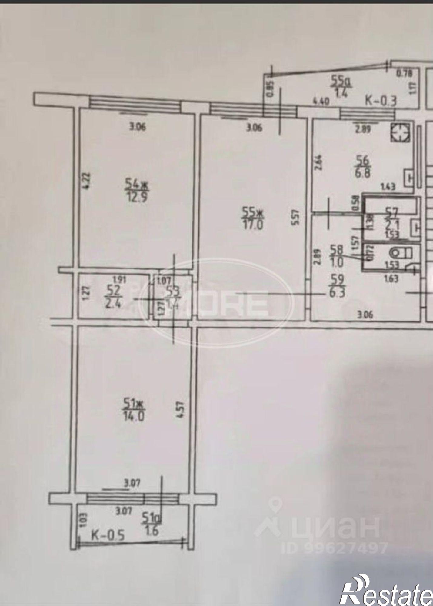 Купить квартиру за 5 900 000 рублей на Тобольская улица, 27