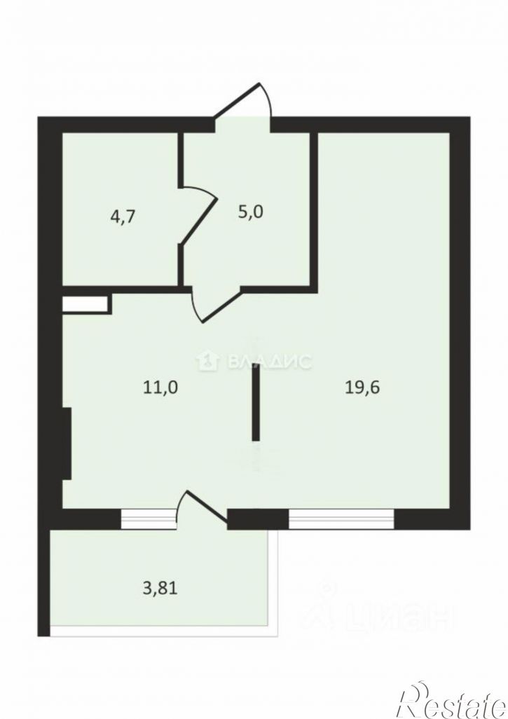 1-комн квартира ул Космонавта Леонова, 55 4,  д. 55 4,  к. 4