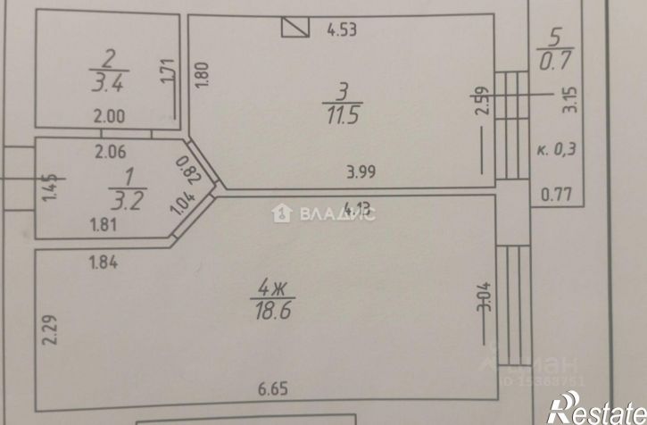 1-комн квартира Кутаисский переулок, 3,  д. 3