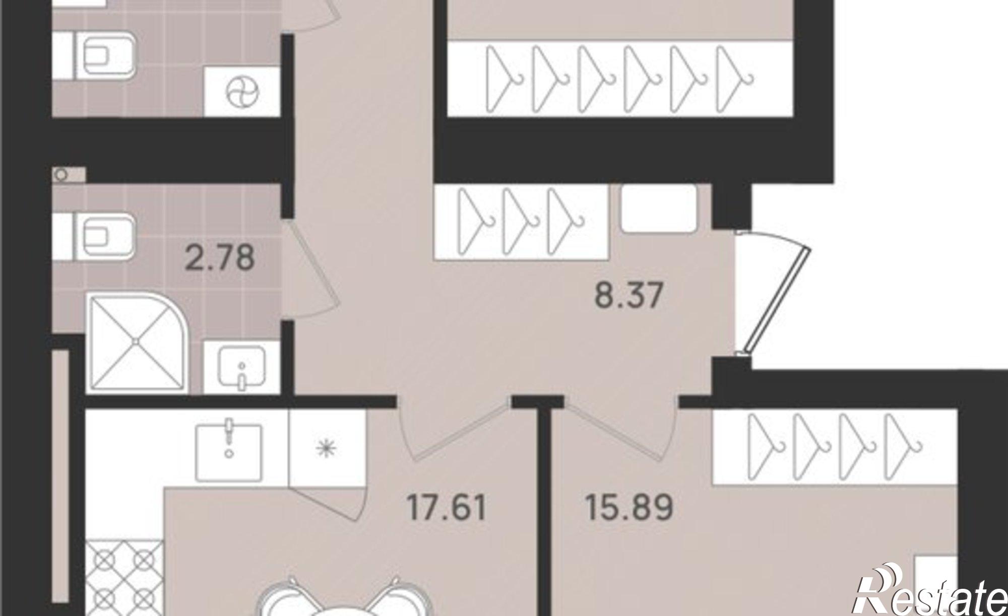 Купить квартиру за 9 100 000 рублей на Борисовский б-р, 13 2