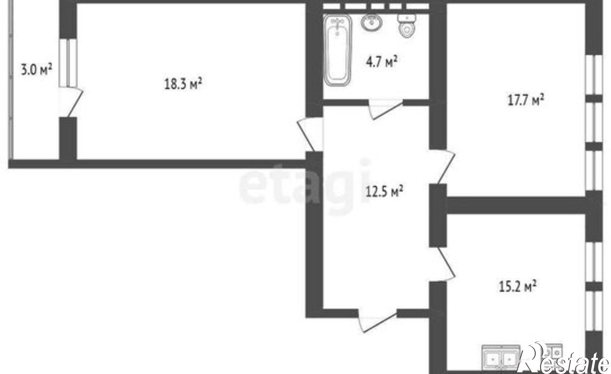 Купить квартиру за 9 340 000 рублей на ул Ю.Гагарина, 2А
