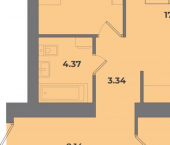 2-комн, 68 кв м, этаж 8/8 Коммунистическая улица, 24