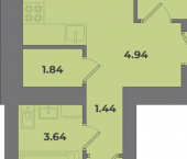 2-комн, 56 кв м, этаж 8/8 Коммунистическая улица, 24