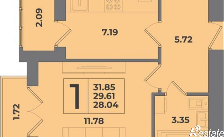1-комн квартира в новом доме Коммунистическая улица, 24