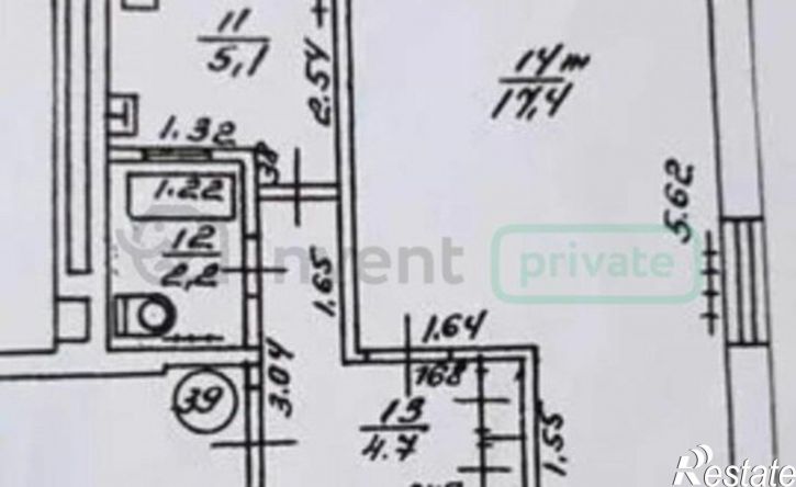 1-комн квартира Мукомольная улица, 10,  д. 10