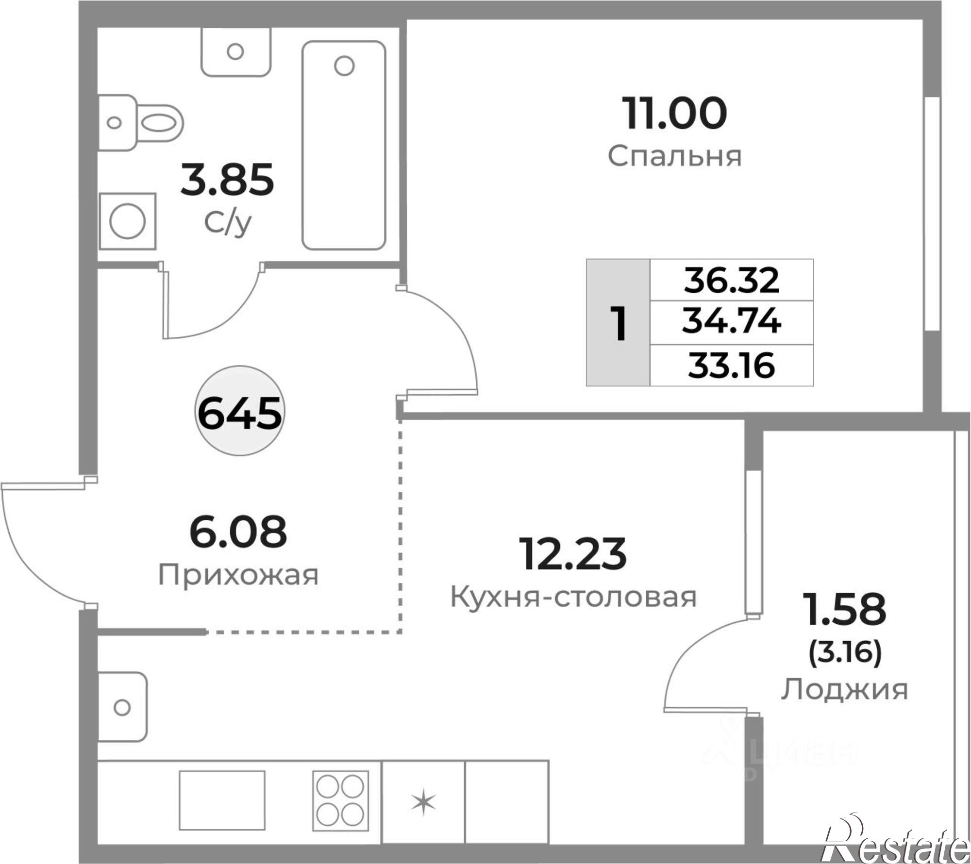 Купить квартиру за 6 079 500 рублей на ул Пригородная, 18