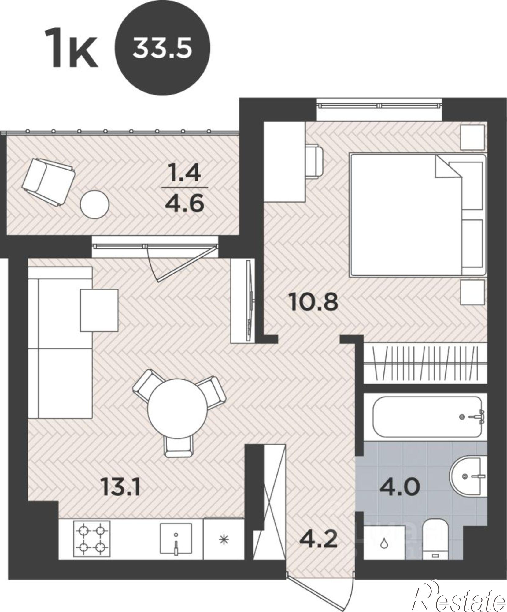 Купить квартиру за 4 388 500 рублей на Тихорецкая улица