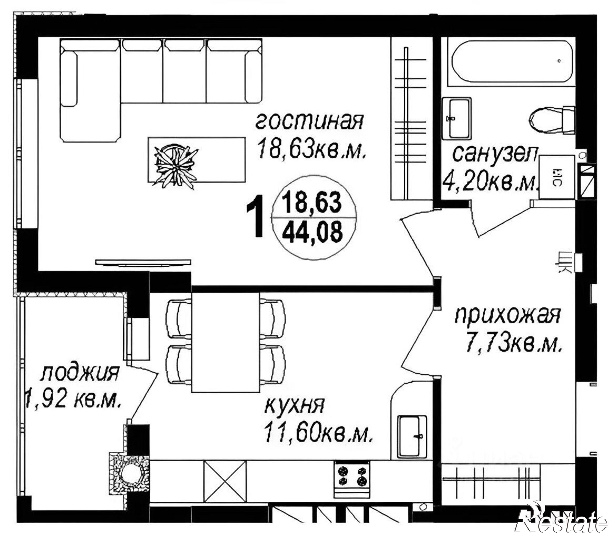 Купить квартиру за 7 350 000 рублей на ул Кипарисовая, 3