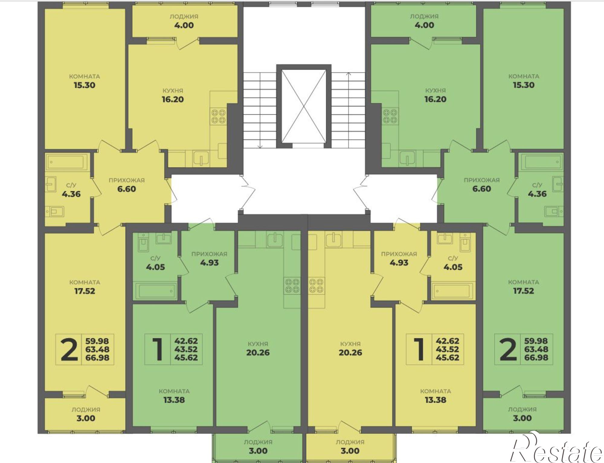 Купить квартиру за 5 396 480 рублей на ул Генерала Толстикова, 36 1