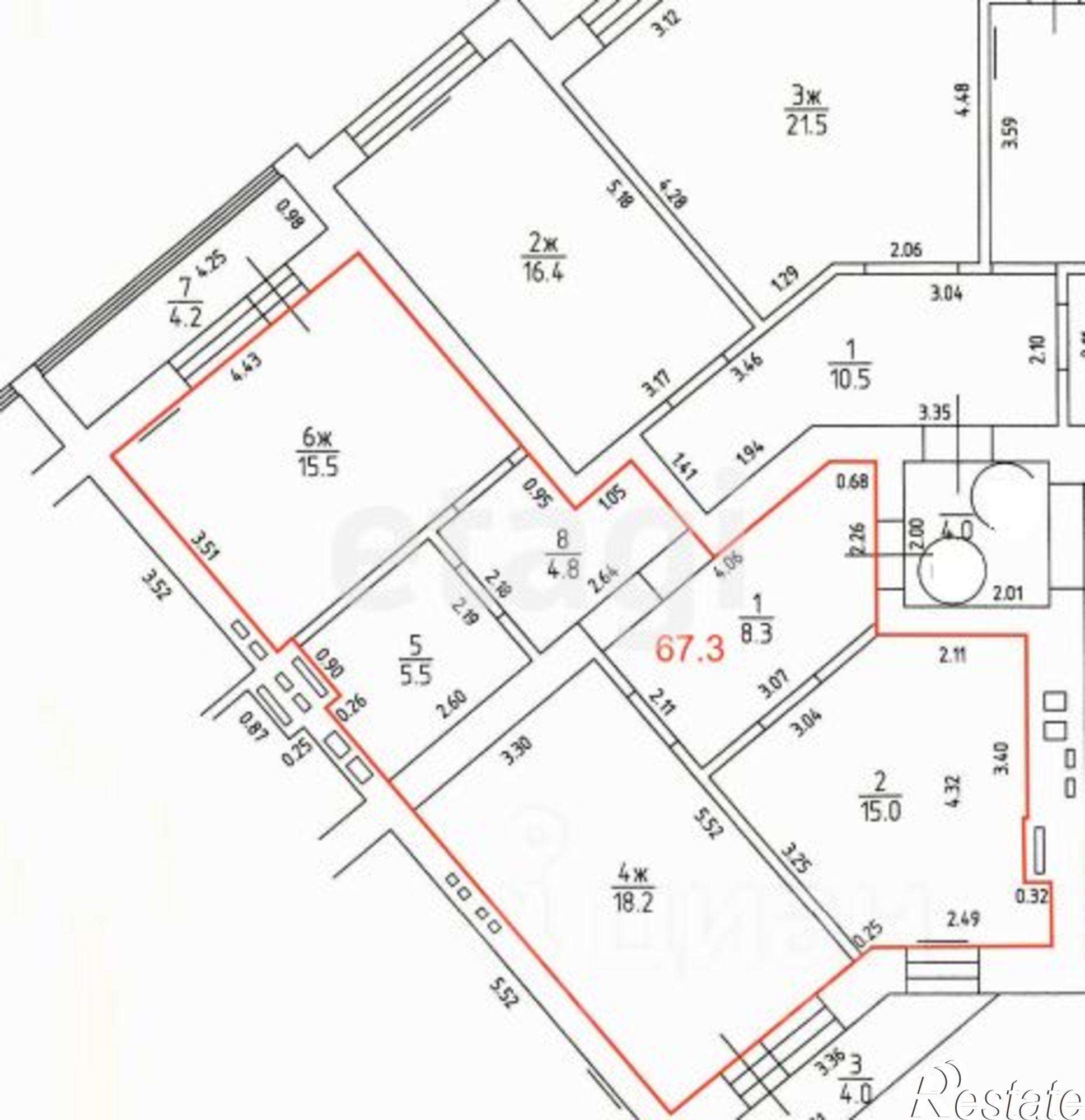 Купить квартиру за 9 300 000 рублей на ул Аксакова, 137