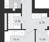 2-комн, 55 кв м, этаж 8/9 Борисовский б-р, 13 2