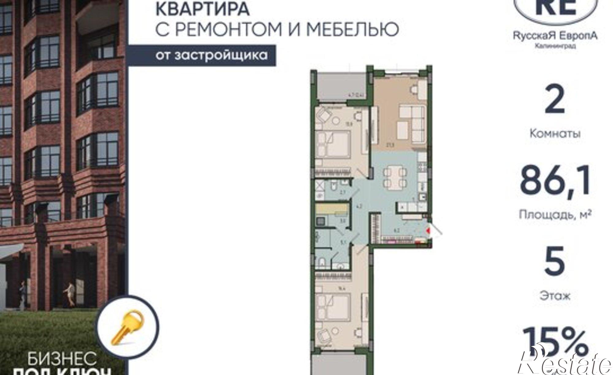 Купить квартиру за 18 081 000 рублей на ул Молодой гвардии, 36