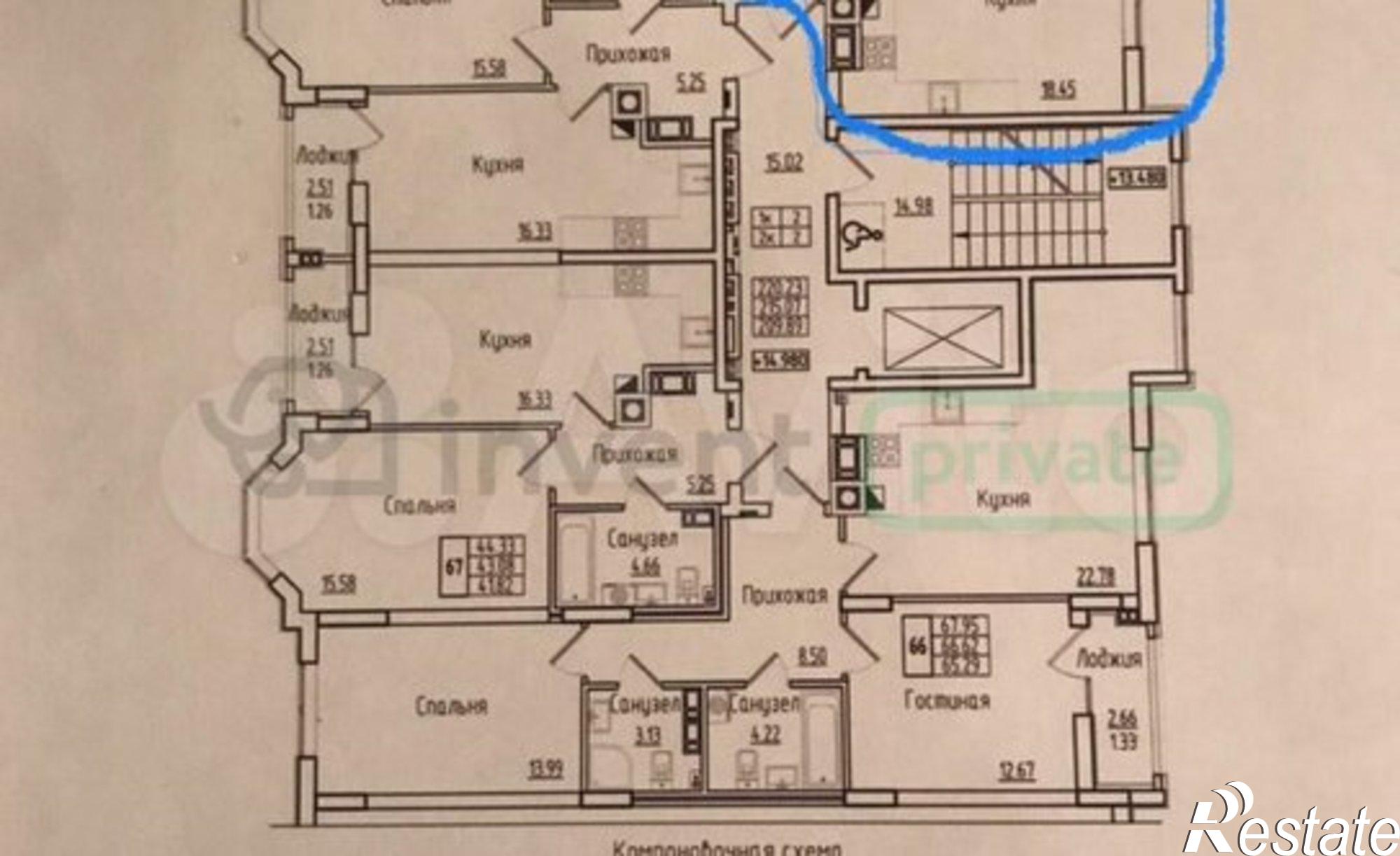 Купить квартиру за 10 000 000 рублей на улица Старшины Дадаева, 2