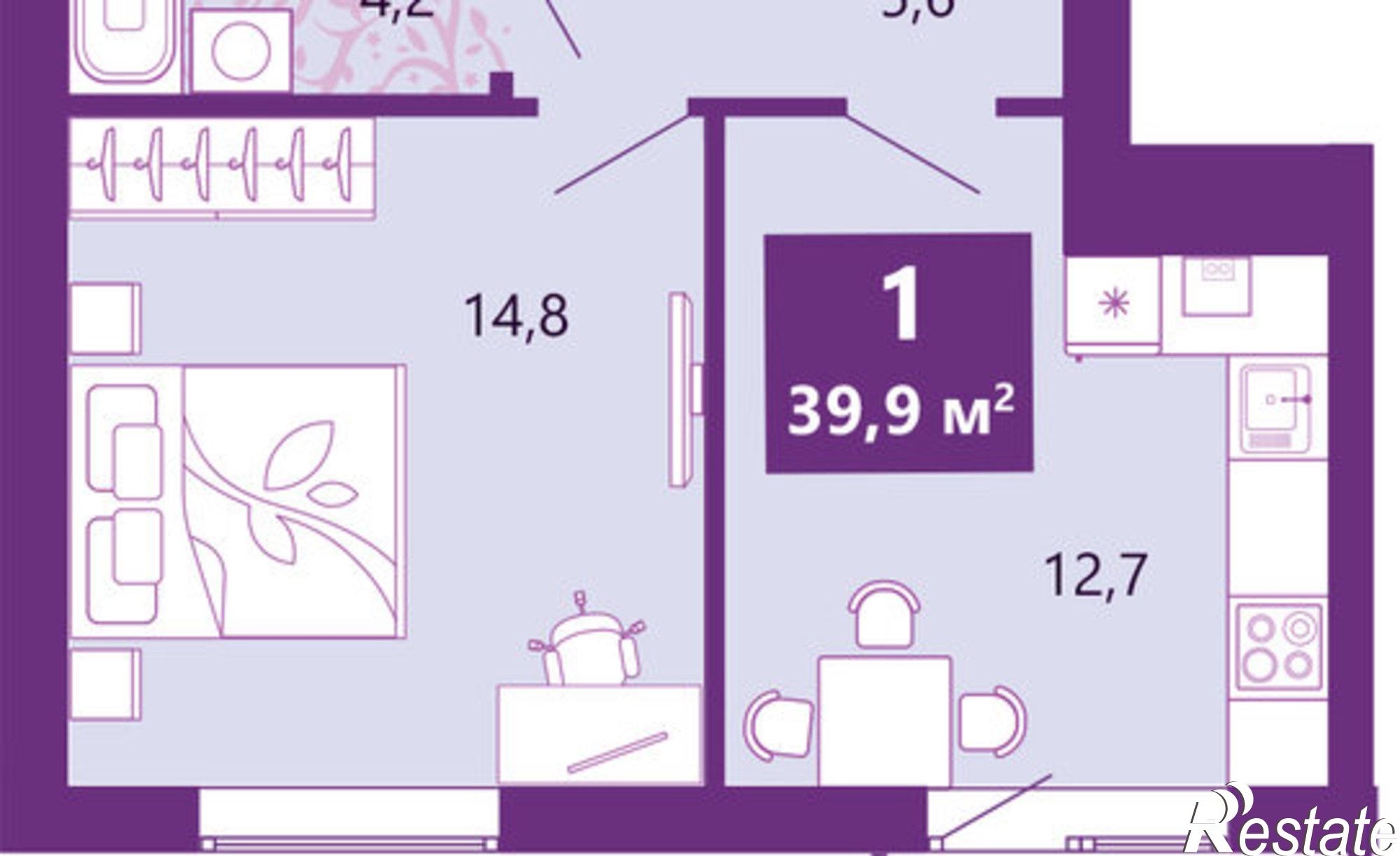 Купить квартиру за 7 070 490 рублей на ул Ключевая, 21А